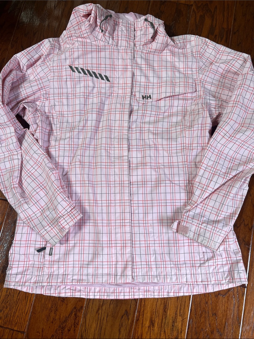 Helly Hansen Pink Plaid Hooded Lightweight Jacket